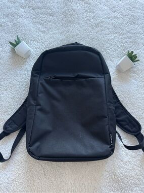 Lenovo Black Laptop Backpack with Padded Straps & Front Pocket – New